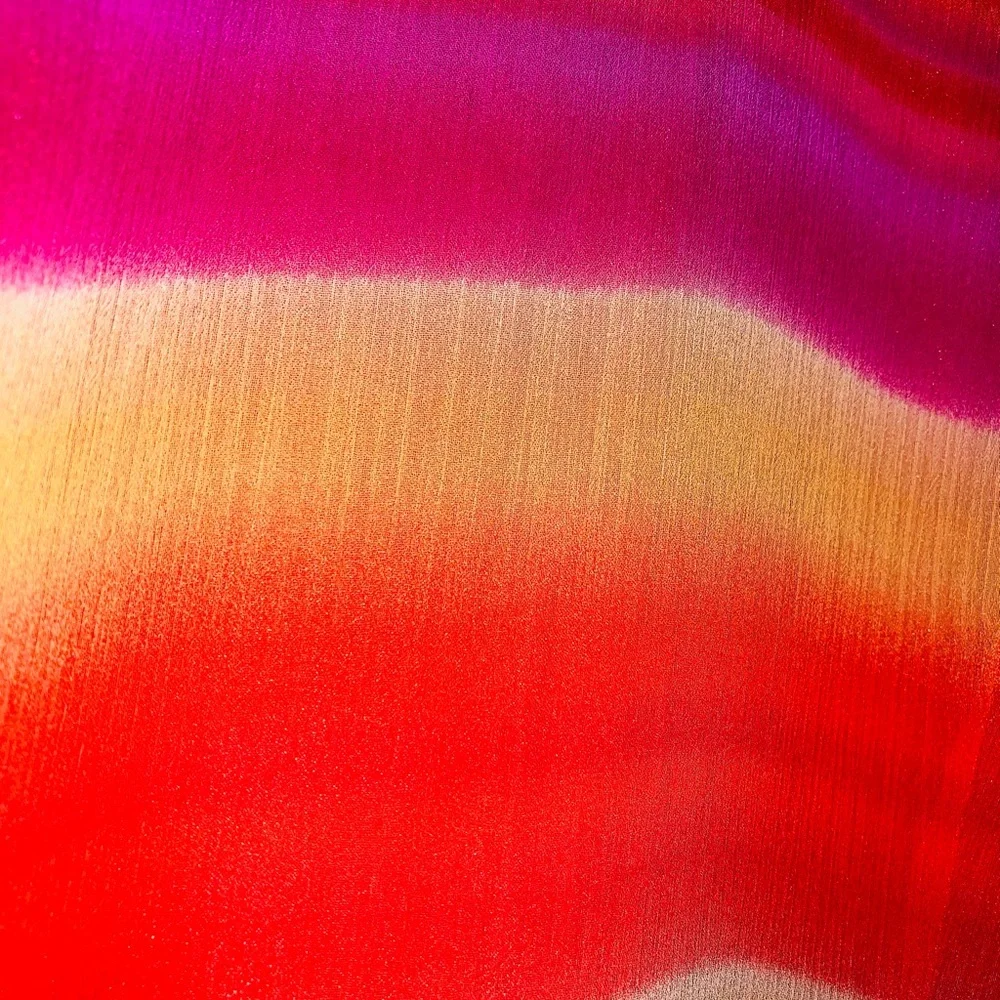 Christopher & Banks Colorful short sleeve blouse with lining, sz Medium - Picture 2 of 8